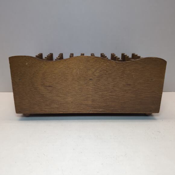 Vintage Wooden Sewing Box Bobbin Holder Spool Drawer Pegs - Picture 9 of 15